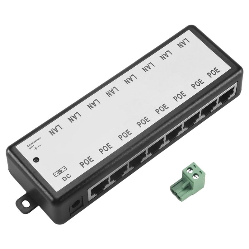 Power Over Ethernet - PHILE-8 Ports PoE-Injektor PoE-Splitter für CCTV-Netzwerk