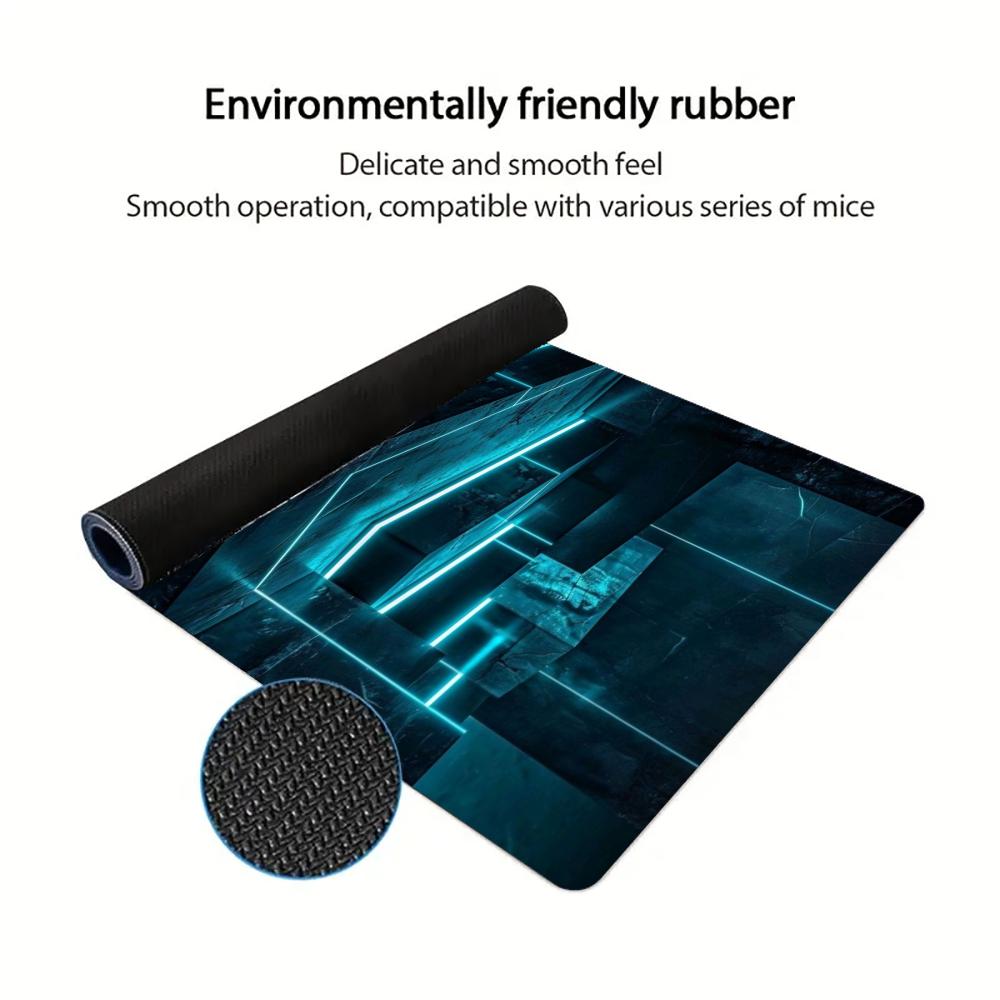 Cyan Neon Tech Geometrisches G – Office Tech Desk Bewertung und Preis